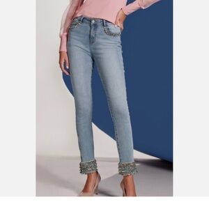 Boston proper embellished jeans, size 4